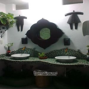 toilette at Natura Restaurante in Cancun