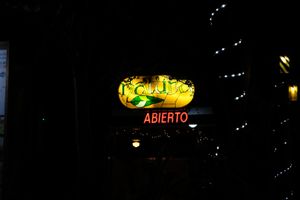 Restaurant sign at Natura Restaurante in Cancun