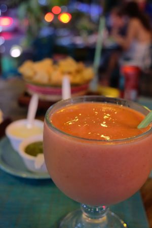 Big smoothie at Natura Restaurante in Cancun