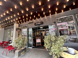 outside at Klara Food Court in Basel