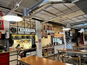 food outlets inside at Klara Food Court in Basel