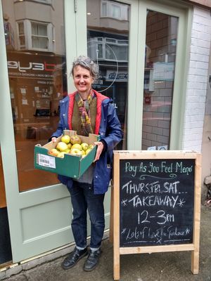 Thank you to the lovely person who donated veg from their allotment! at The Gardener in Brighton