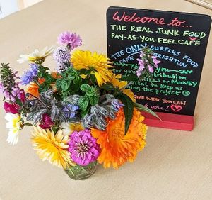 Flowers from one of our volunteers! at The Gardener in Brighton
