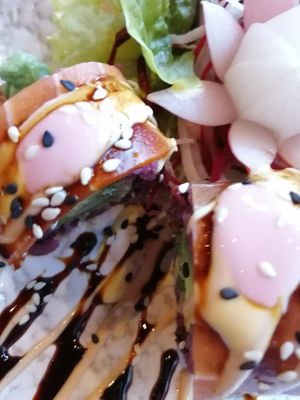 Vegan "salmon" on top at Udum in Cologne