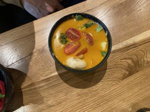 Coconut soup  at Udum in Cologne