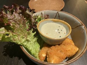 Shrimp with wasabi sauce   at Udum in Cologne
