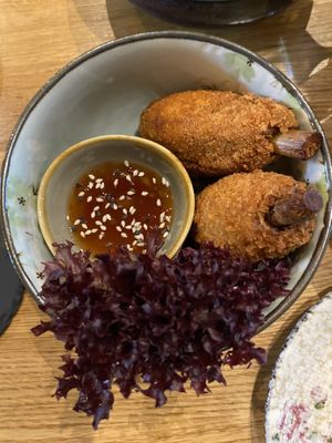 Vegan chicken drumstick  at Udum in Cologne