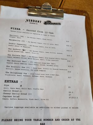 The broccoli one could also be vegan at Schooners in St Agnes