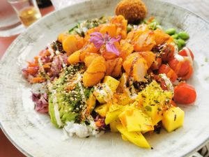 Poke bowl shrimp. Verry good. at Zeeuwse Schatkamer in Zierikzee