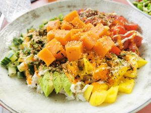 Poke bowl salmon. Lekker. at Zeeuwse Schatkamer in Zierikzee