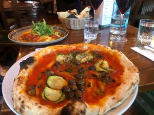 Vegan pizza at Il Tricolore in Ramsgate