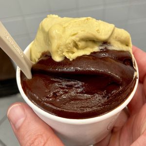 Chocolate pistachio   at Tondi Gelato in Santa Barbara