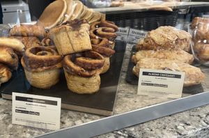 Cinnamon buns & almond croissants   at The Park Café in Aberdeen