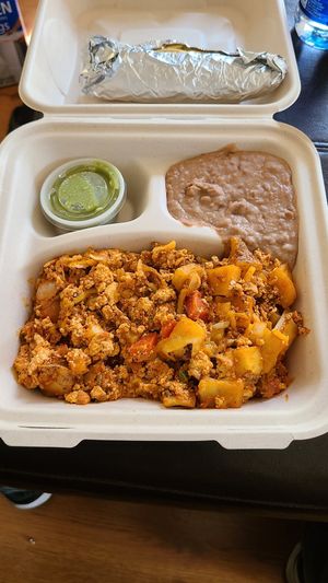 Vegan cowboy breakfast is a must try!!+ at Mr. Natural - East Cesar in Austin