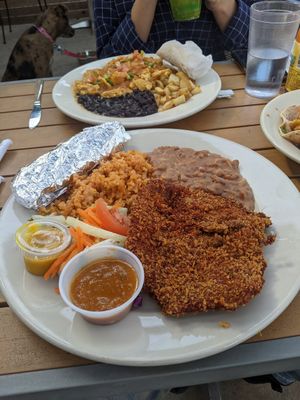 Vegan Milanesa plate at Mr. Natural - East Cesar in Austin