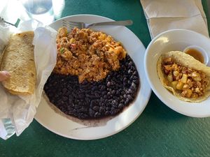 Vegan Cowboy Scramble at Mr. Natural - East Cesar in Austin