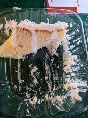 Vegan coconut cake at Mr. Natural - East Cesar in Austin