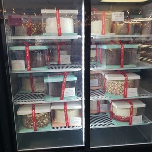 Vegan cakes ready to go at Mr. Natural - East Cesar in Austin