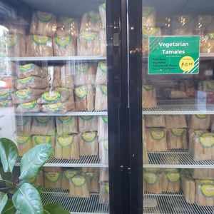 Frozen tamales togo at Mr. Natural - East Cesar in Austin