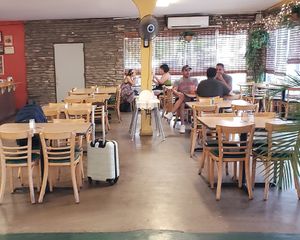 Dining room. Nothing fancy at Mr. Natural - East Cesar in Austin