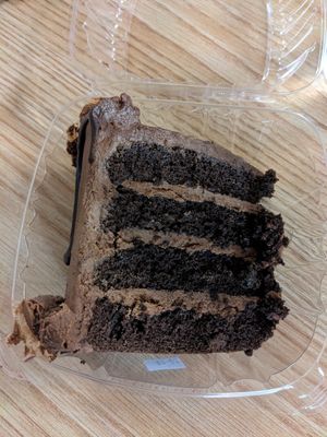 Chocolate cake (vegan) at Mr. Natural - East Cesar in Austin