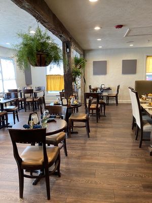 Upstairs dining  at Batuqui on the Falls in Chagrin Falls