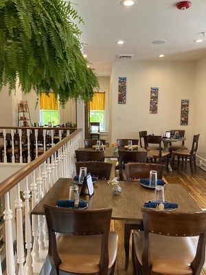 Upstairs dining  at Batuqui on the Falls in Chagrin Falls