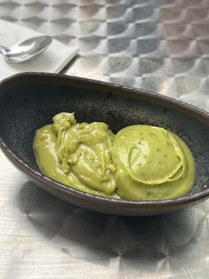 🥑 Avocado passion fruit chia puddingg  at Baobab Fare in Detroit