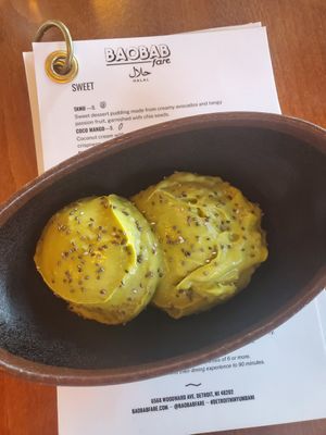 Tamu - Avocado & passionfruit pudding with chia seeds at Baobab Fare in Detroit