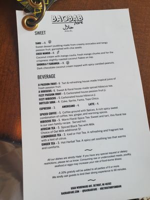  at Baobab Fare in Detroit