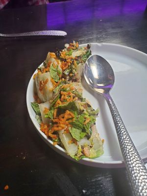 Charred Brassicas - Bok choy and baby napa cabbage at Takoi in Detroit