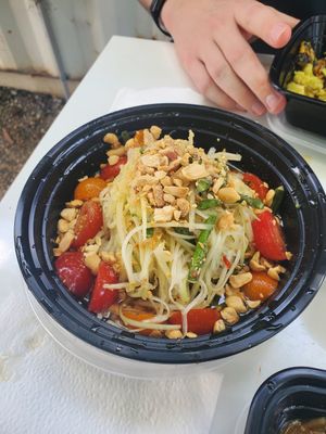 Sok Tum Thai - Papaya salad made vegan at Takoi in Detroit