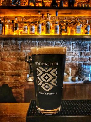 Draft beer Imperial Stout (Indajani Brewery) at Luvina Vegan Bar in Mexico City