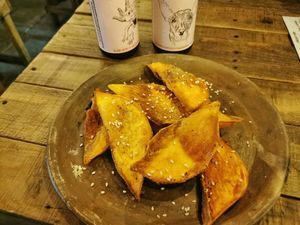 Boniato con especias at Luvina Vegan Bar in Mexico City