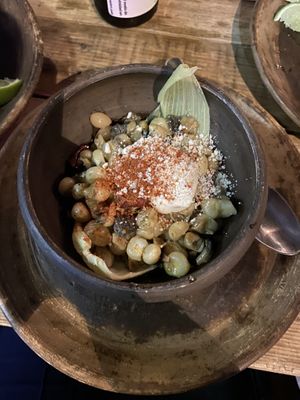 Los esquites   at Luvina Vegan Bar in Mexico City