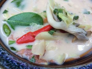 Mushroom soup in coconut milk at Loving Hut - Pak Chong in Pak Chong