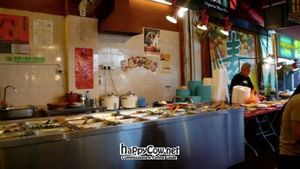 What the stand looks like, December 2011. Photo by Ding Ren. at Fo Guang Vegetarian in Kuala Lumpur