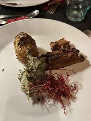 Roast and potato at Waldcafe in Bad Groenenbach