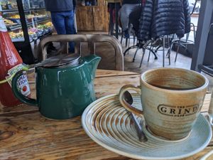 Green tea at The Grind Cafe in Sheffield