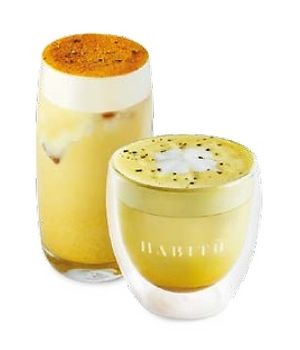 Turmeric Soy Latte 薑黃泡沫豆奶 at HABITŪ in Hong Kong Island