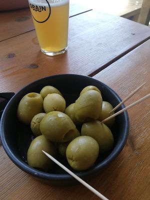 These olives were SO good! at Grain in Haverfordwest