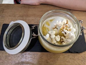 Pumpkin soup at Aquafaba in Mendrisio