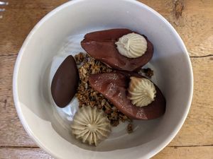 Pear at Aquafaba in Mendrisio