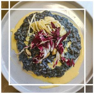 Risotto al nero di sesamo at Aquafaba in Mendrisio