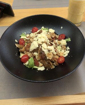 vegan caesar salad   at Horno Beach Club in Torremolinos