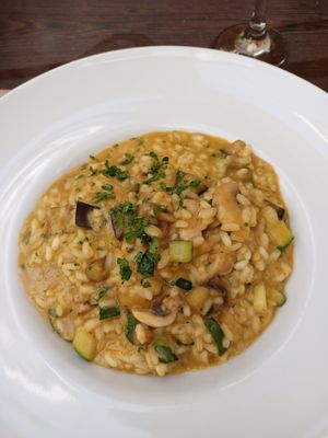 Vegan risotto at Konoba Sebastian in Dubrovnik