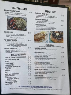 Updated June 2022 menu   at Good Vibes "On the River" Restaurant & Bakery in Townsend