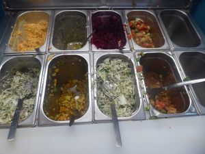 Salad bar at Zloty Osiol in Katowice