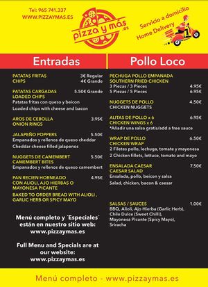 Page 2 at Pizza y Más in Teulada