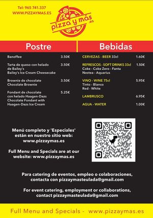 Page 1 at Pizza y Más in Teulada